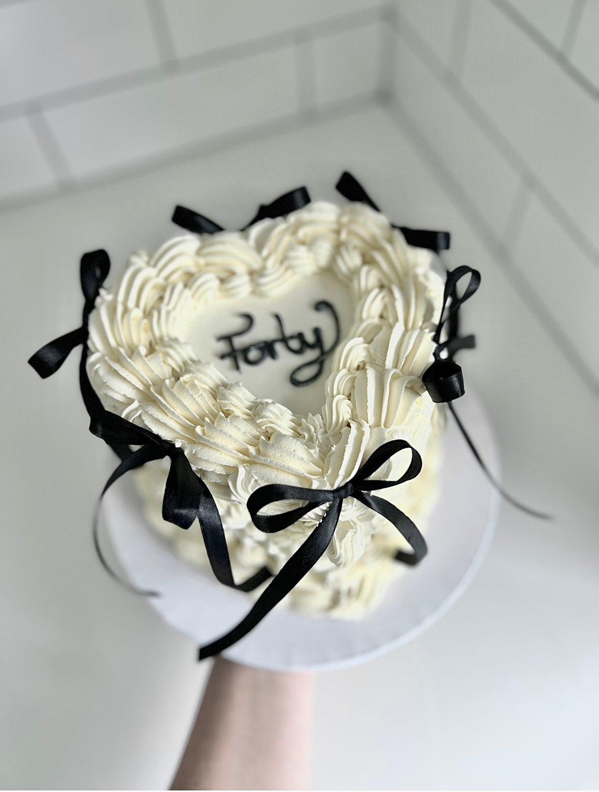 Deluxe vintage buttercream HEART